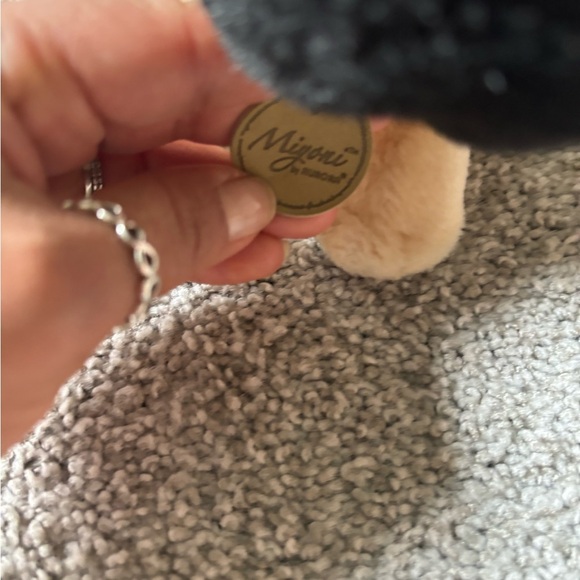 Charming Plush Pug Toy in Black and Tan - Picture 4 of 5